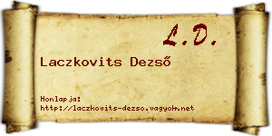 Laczkovits Dezső névjegykártya