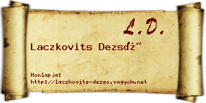 Laczkovits Dezső névjegykártya