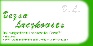 dezso laczkovits business card